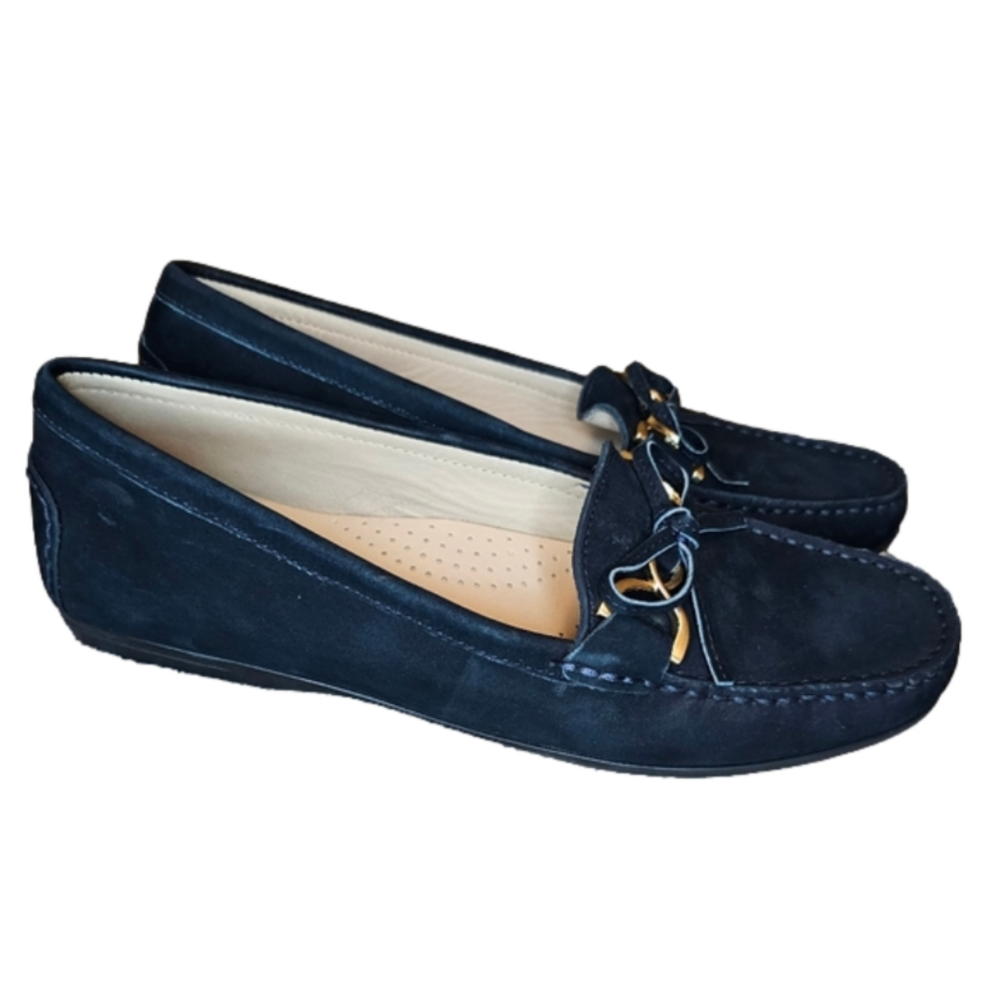 Wirth Suede Navy Loafer Moccasin Size 40 (US 7)